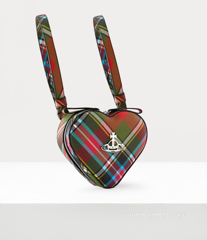 Ella Heart Mini Backpack Tartan