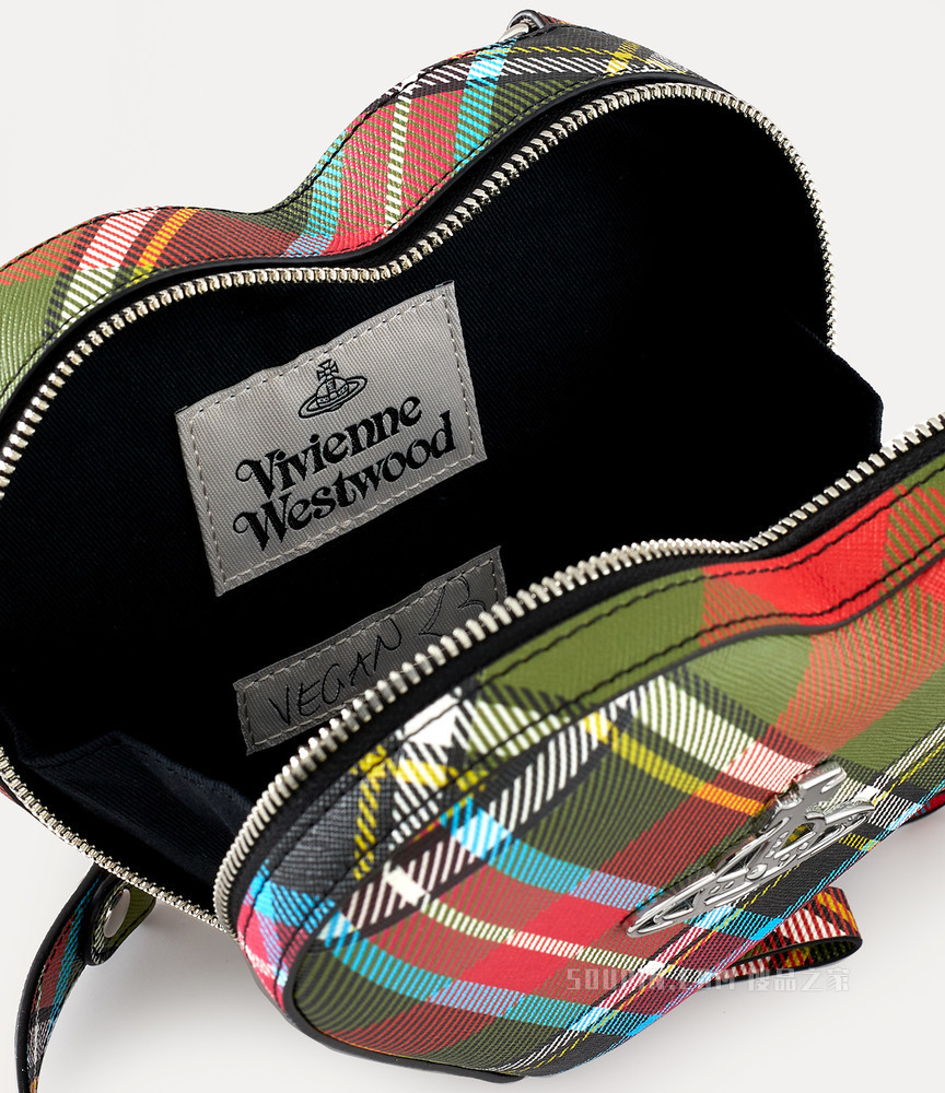 Ella Heart Mini Backpack Tartan