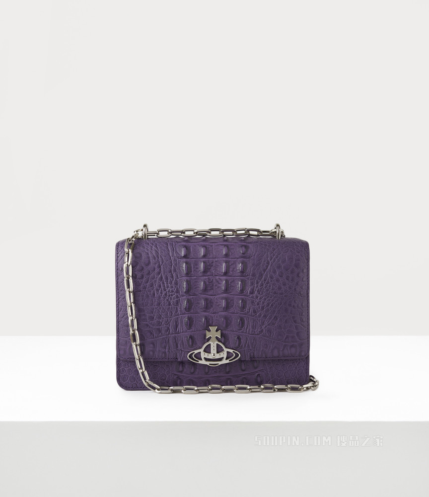 Debbie Medium Bag With Flap Purple