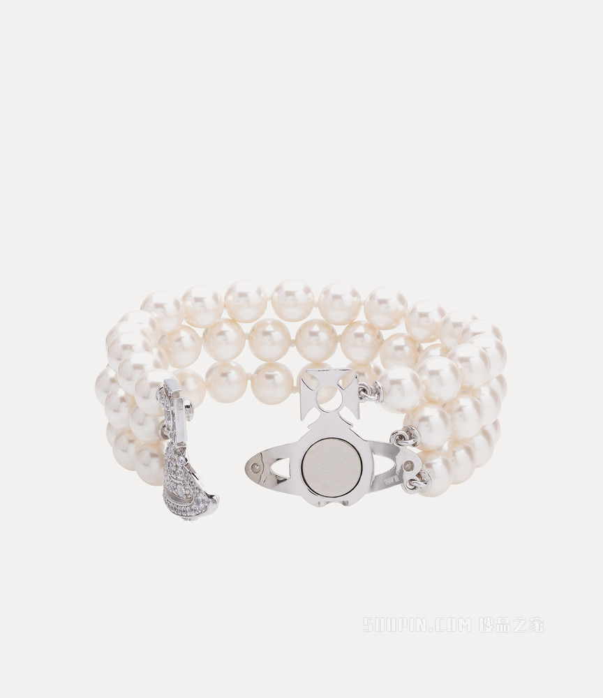 Graziella Three Row Pearl Bracelet