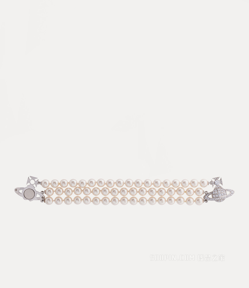 Graziella Three Row Pearl Bracelet