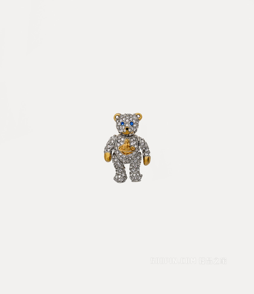 Little Pave Teddy Clutch Pin