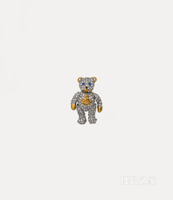 Little Pave Teddy Clutch Pin