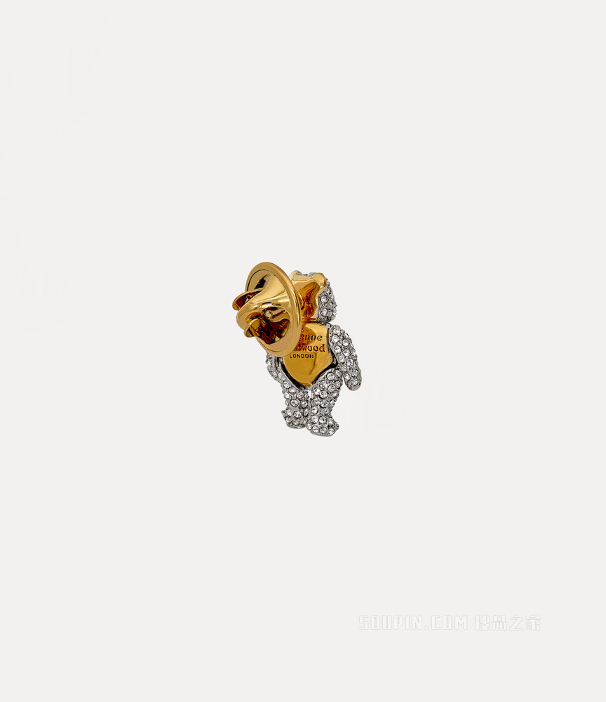 Little Pave Teddy Clutch Pin