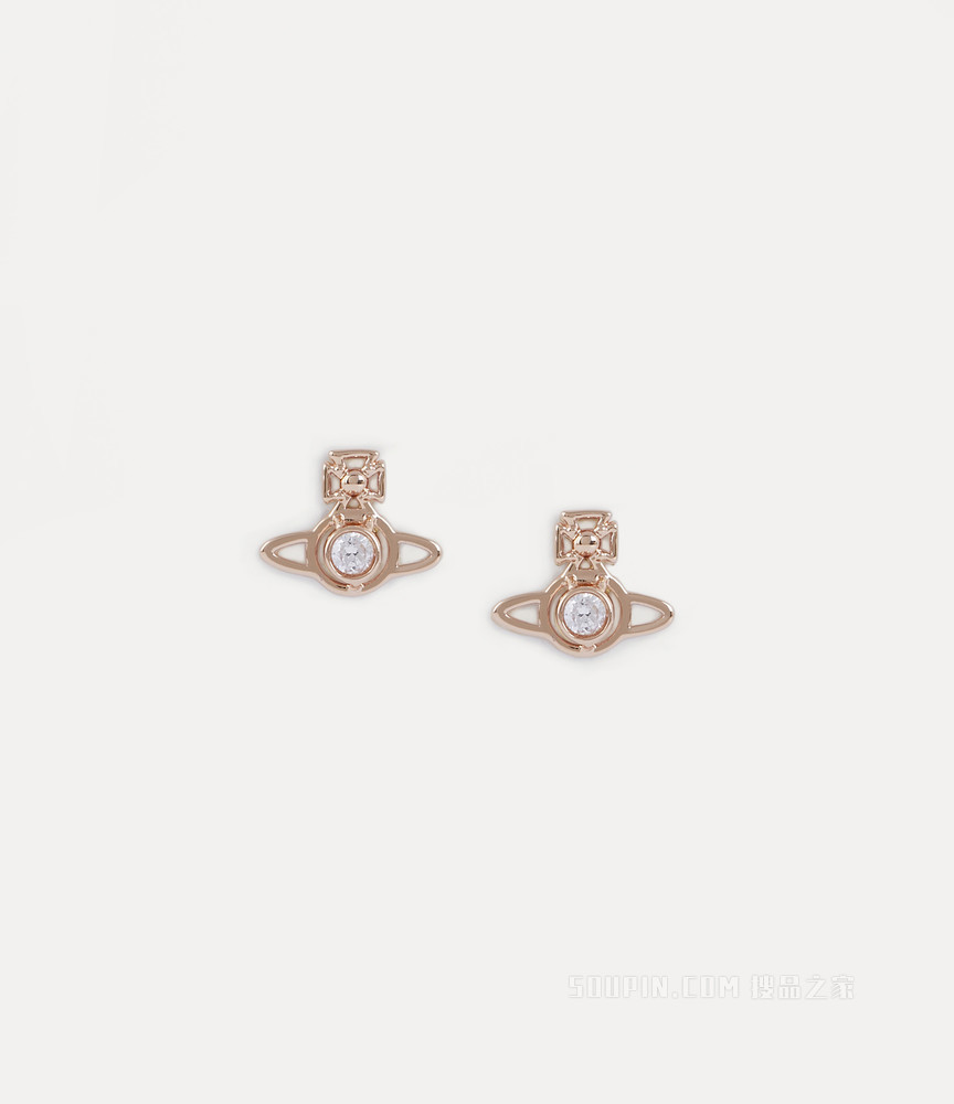 Nora Earrings Pink Gold-Tone