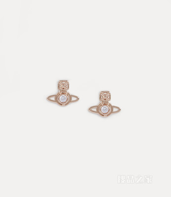 Nora Earrings Pink Gold-Tone
