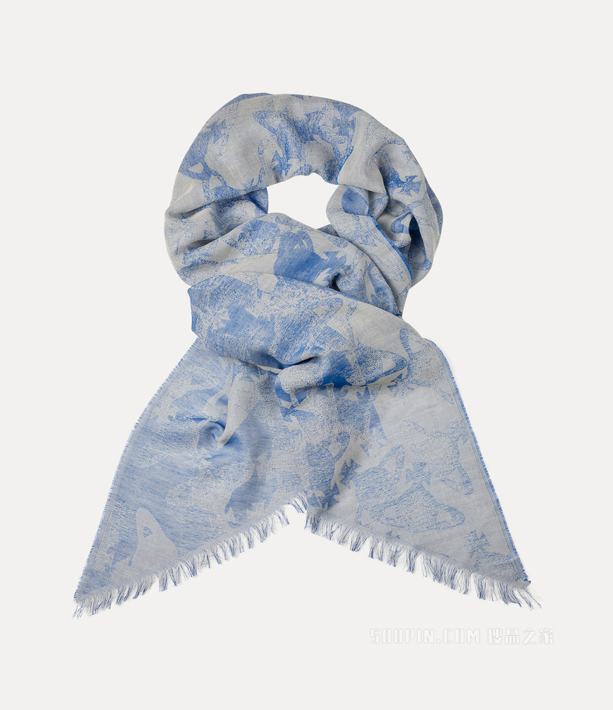 Vivienne Westwood】Orb Stamp Two Point Scarf 81030078W008IK401-搜品之家