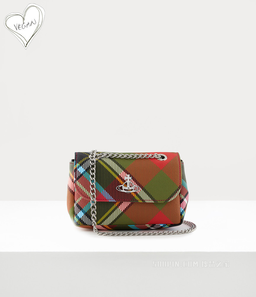 Derby Small Purse With Chain Tartan