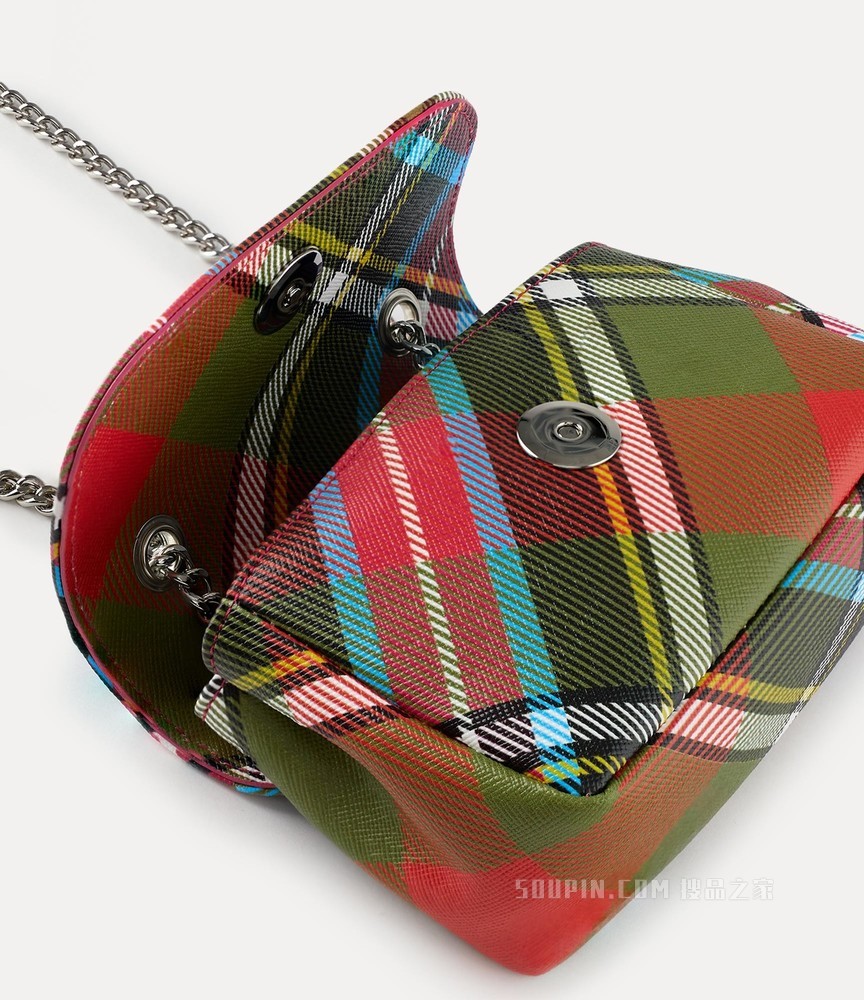 Derby Small Purse With Chain Tartan