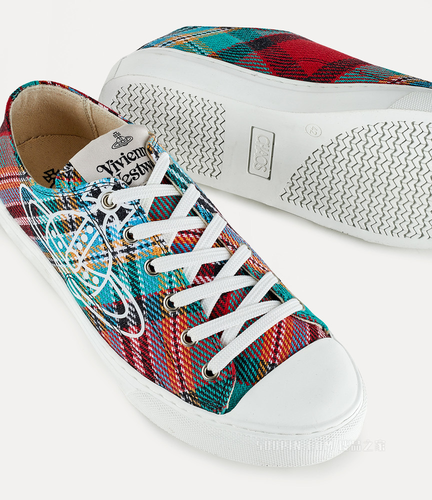 Plimsoll Low Top Tartan