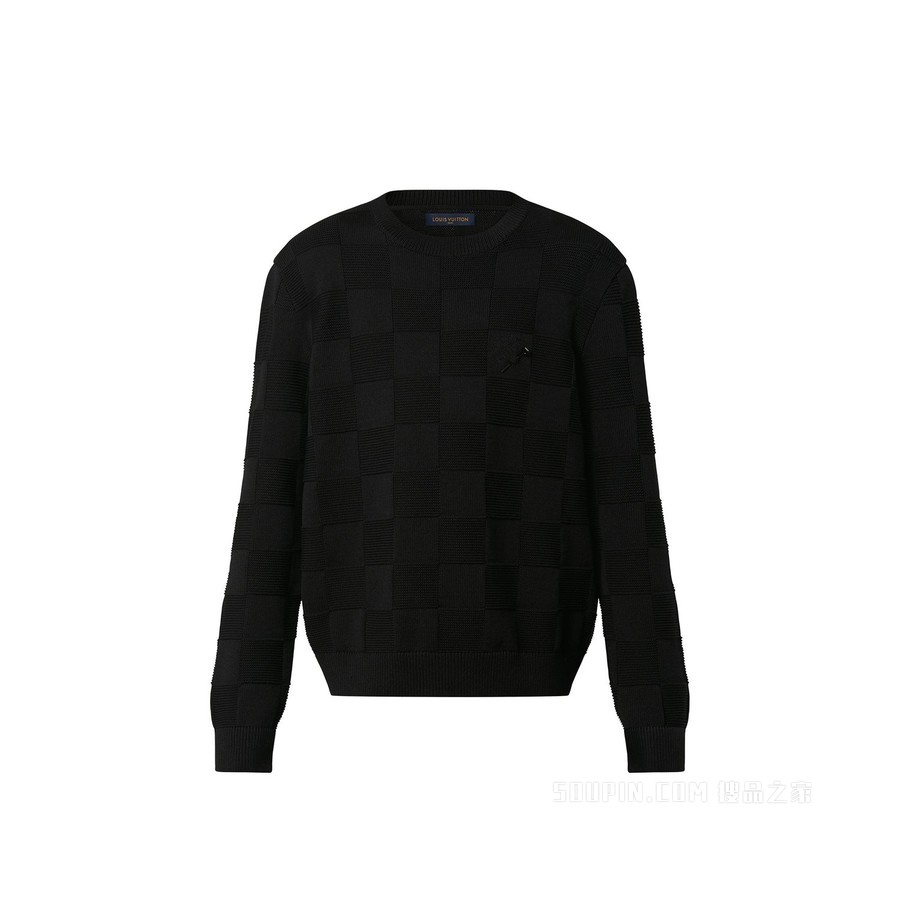 DAMIER 缝线圆领衫