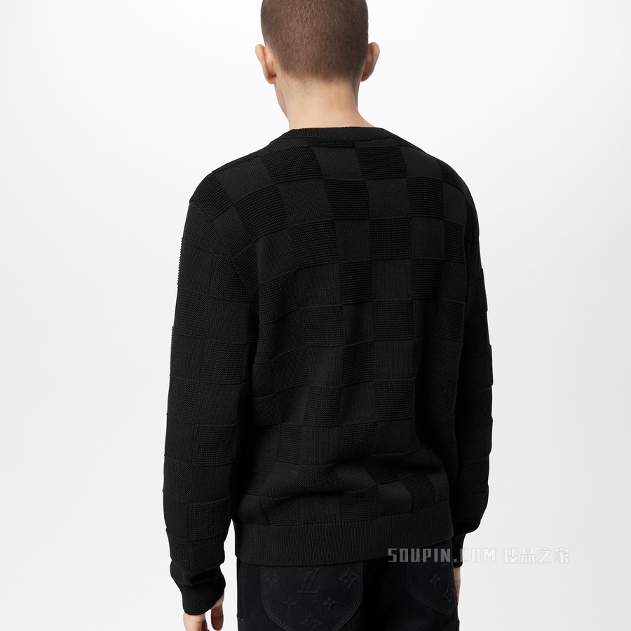 DAMIER 缝线圆领衫