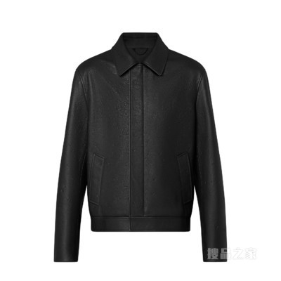 DAMIER SPREAD 皮革束腰夹克