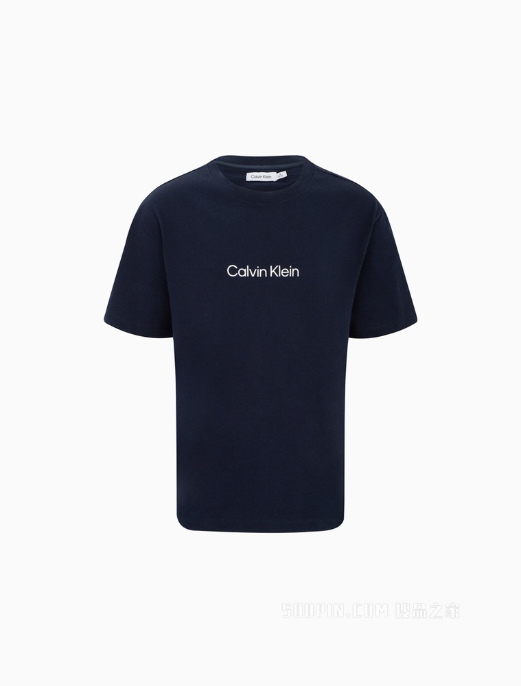 【预估到手价460】Calvin Klein 男士休闲纯棉简约LOGO透气短袖T恤40HM228