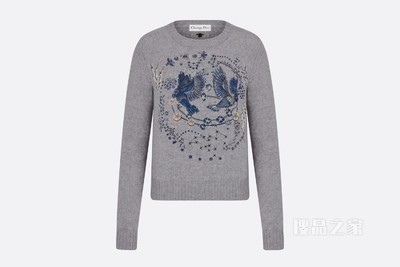 针织衫 灰色山羊绒织物 Dior Zodiac 图案