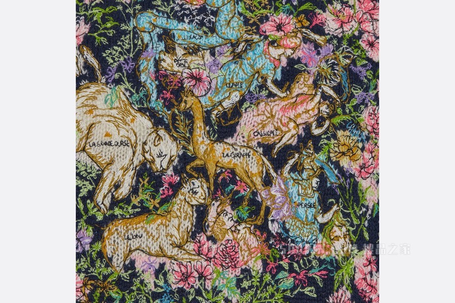 Dior Chez Moi 针织衫 海军蓝色山羊绒嵌花编织 D-Constellation 图案