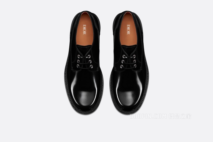 Dior Carlo 德比鞋 黑色抛光牛皮革