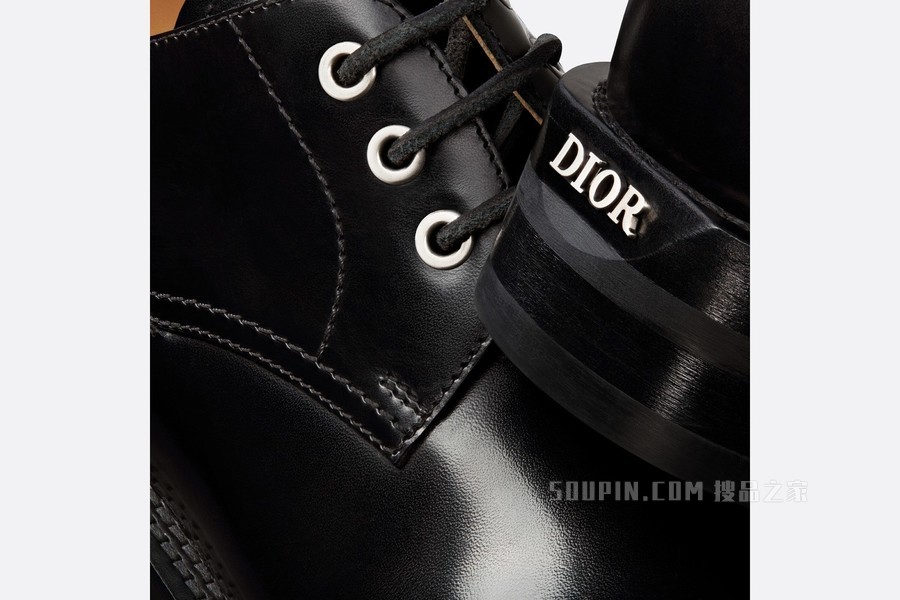 Dior Carlo 德比鞋 黑色抛光牛皮革