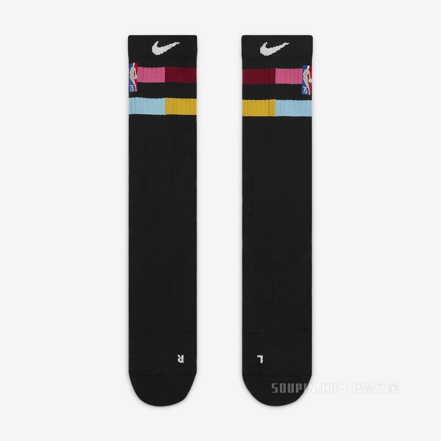 迈阿密热火队 Elite City Edition Nike NBA Crew 运动袜（1 双）