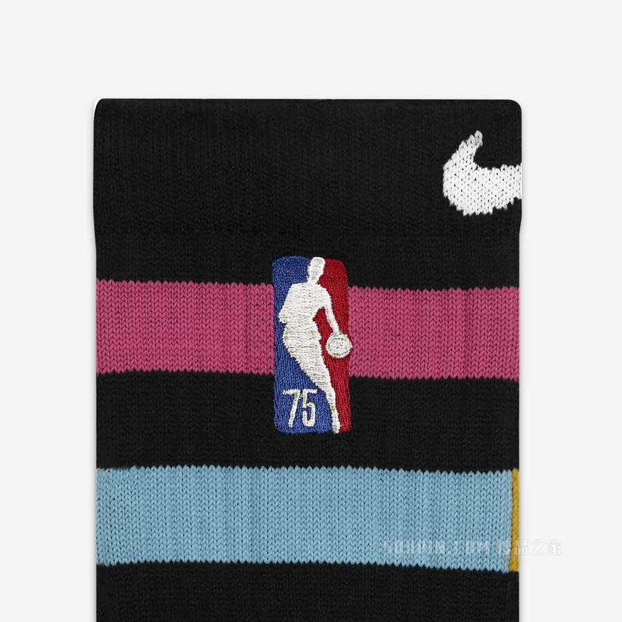 迈阿密热火队 Elite City Edition Nike NBA Crew 运动袜（1 双）