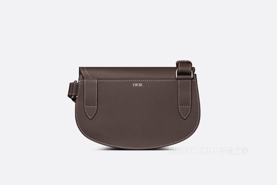 马鞍手拿包 檀黑色粒面牛皮革