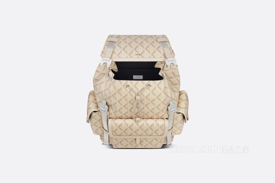 Dior Hit the Road 双肩背包 自然色帆布 CD Diamond 图案