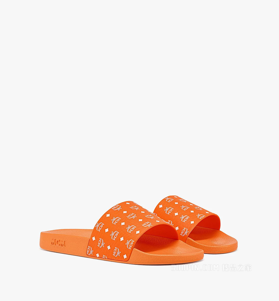 Men’s Monogram Print Rubber Slides