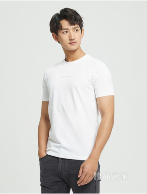【预估到手价442】Calvin Klein 男士休闲圆领胶质LOGO舒适打底短袖T恤J319782
