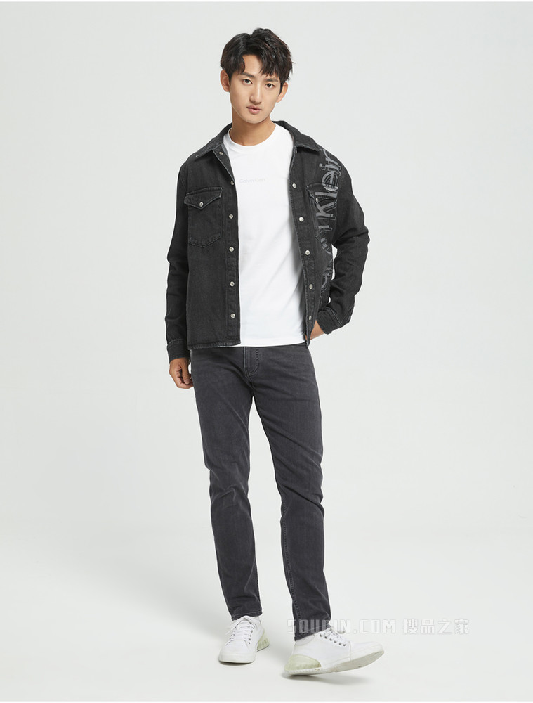 【预估到手价442】Calvin Klein 男士休闲圆领胶质LOGO舒适打底短袖T恤J319782