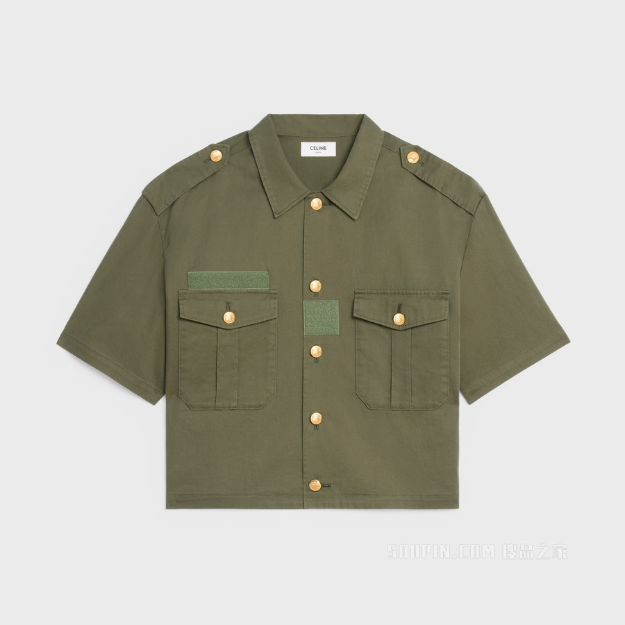 轻质斜纹军旅风衬衫 23806