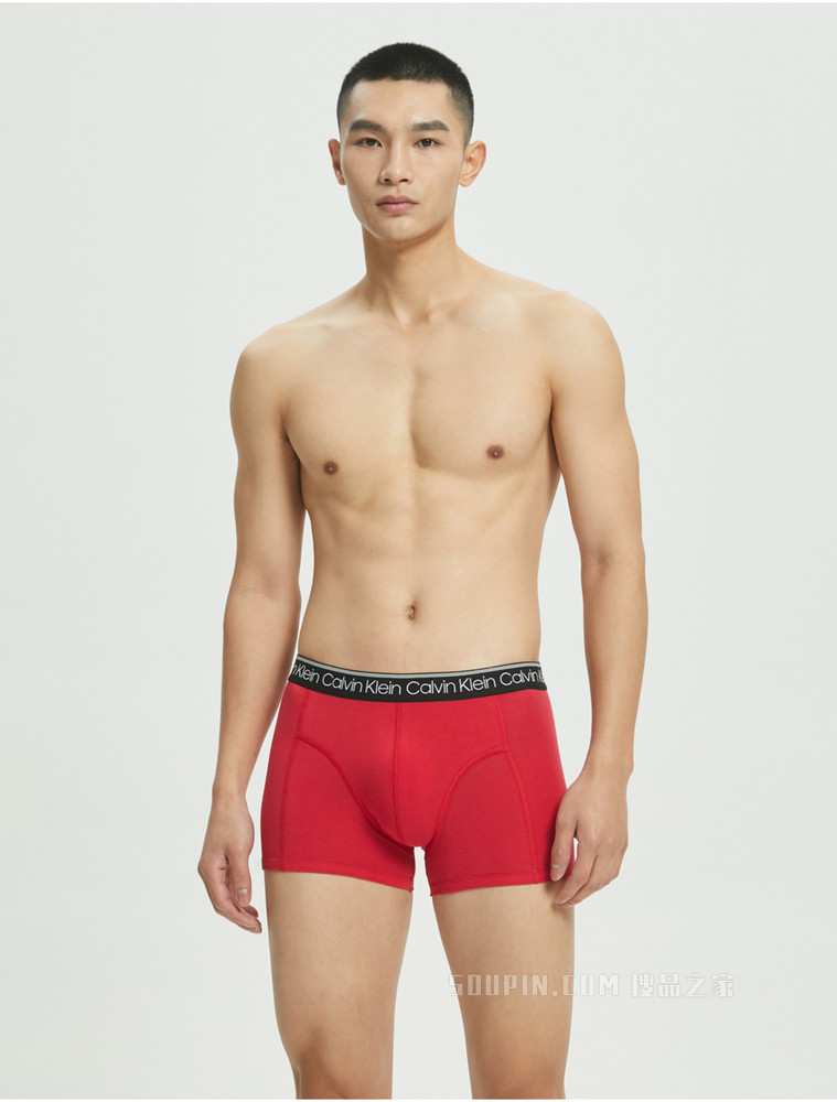 【预估到手价442】Calvin Klein 男士三条装循环LOGO腰边透气贴身平角内裤NP2421O