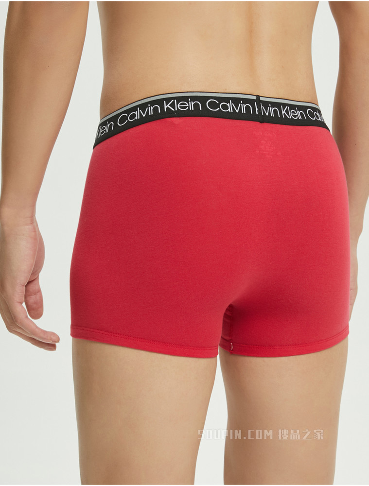 【预估到手价442】Calvin Klein 男士三条装循环LOGO腰边透气贴身平角内裤NP2421O