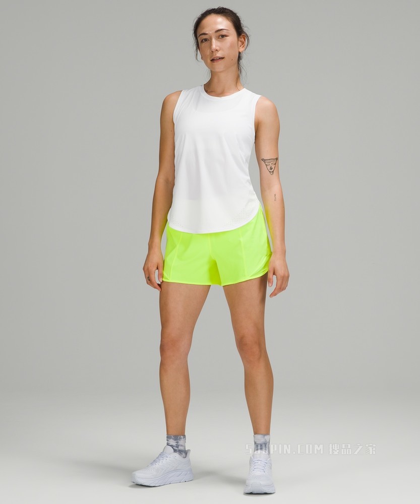 High Neck Split Hem 女士运动背心