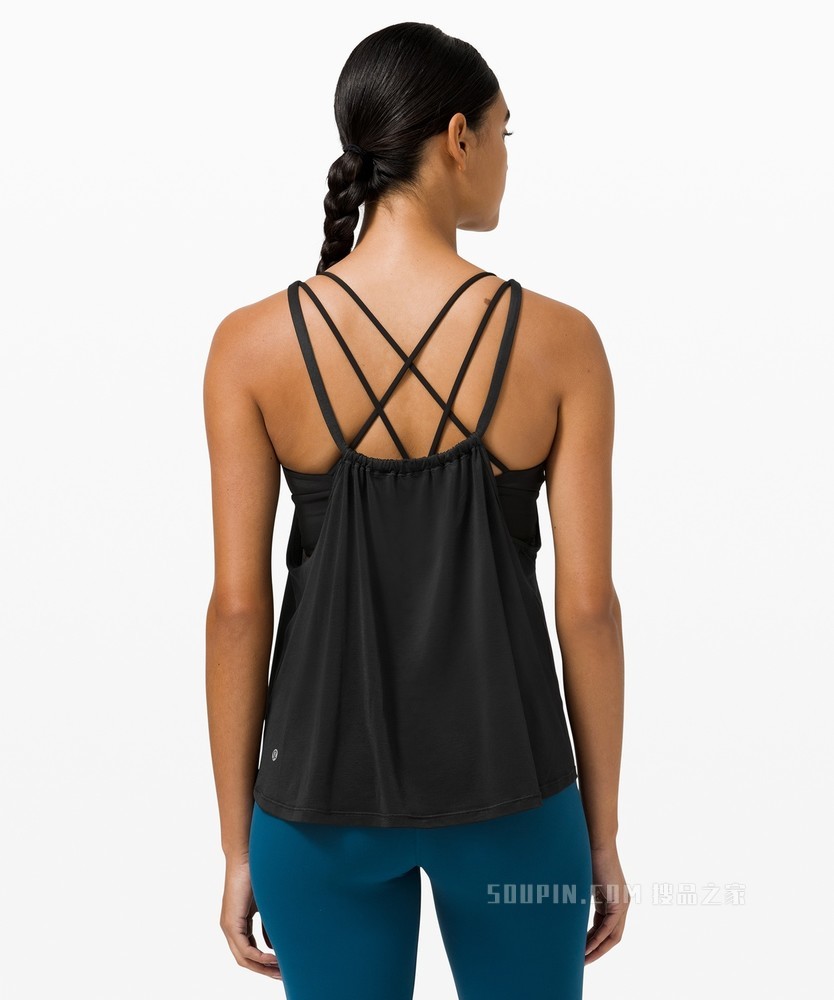 Strappy Back 女士二合一瑜伽背心