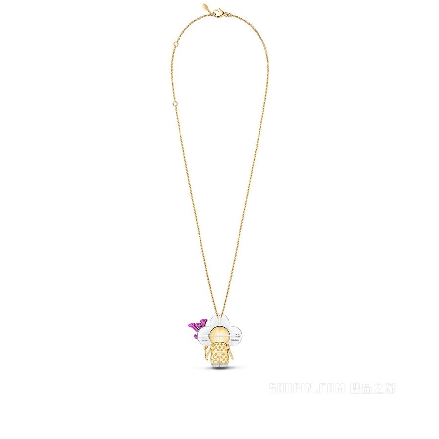 VIVIENNE CELEBRATION 18K 金钛金属彩色宝石项链