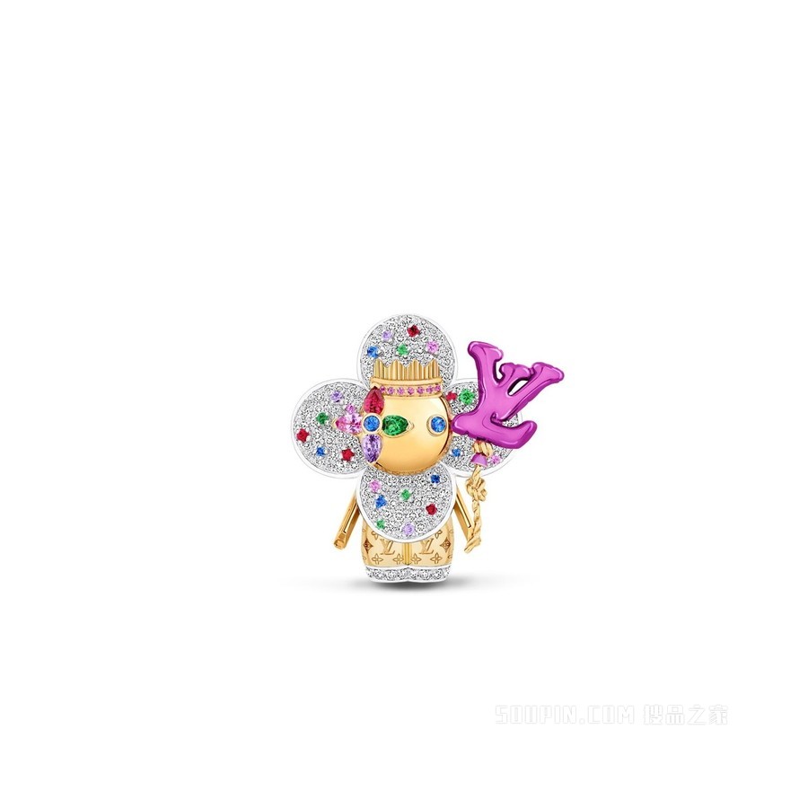 VIVIENNE CELEBRATION 18K 金钛金属彩色宝石项链