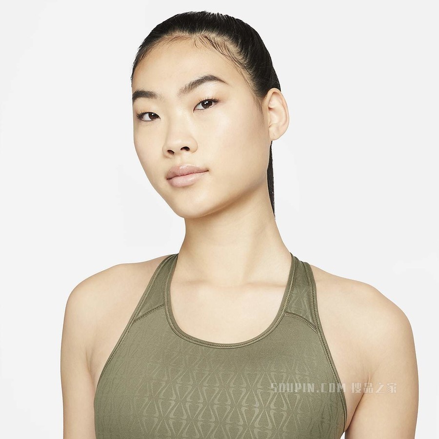 Nike Dri-FIT Swoosh 女子中强度支撑衬垫印花运动内衣