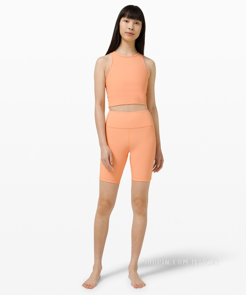 Ribbed Contoured 女士运动高腰短裤 8