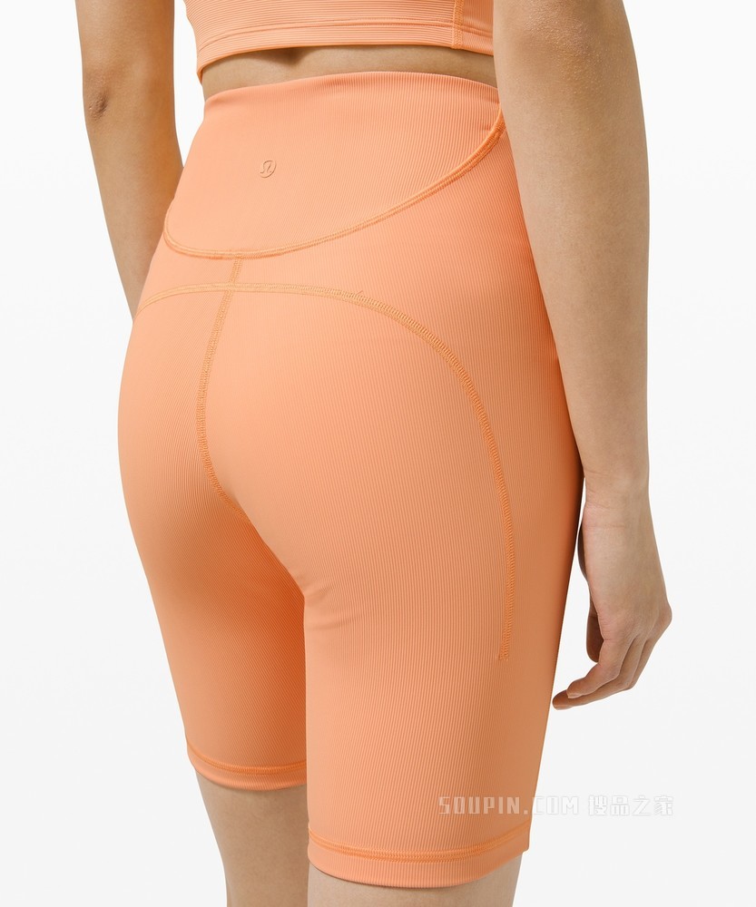 Ribbed Contoured 女士运动高腰短裤 8