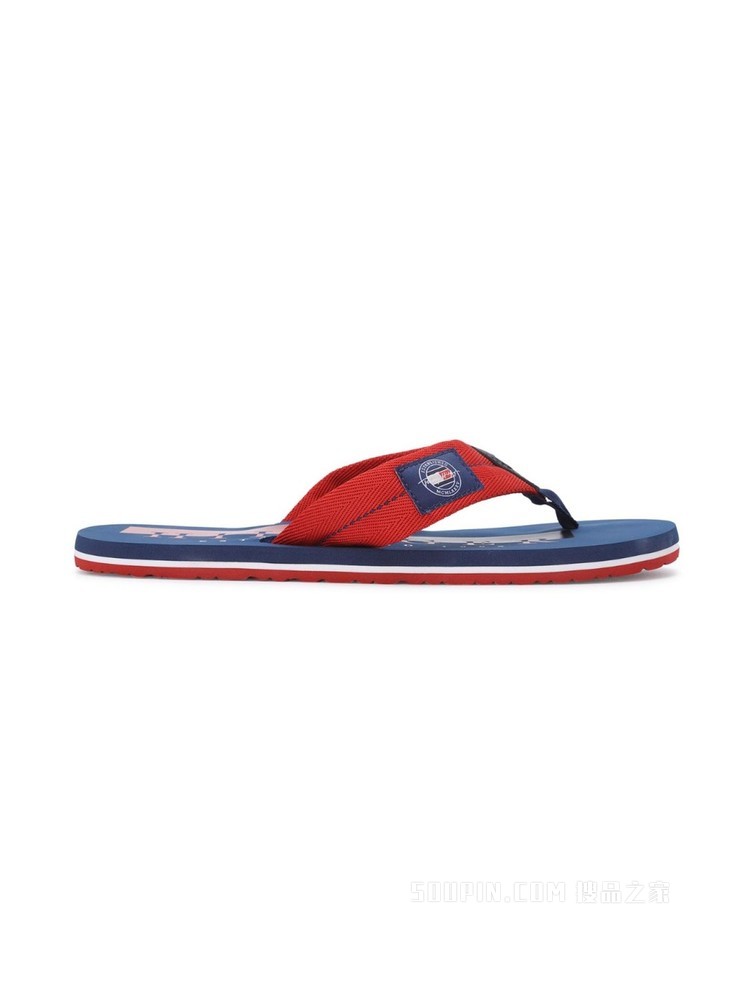 Tommy 22新款春夏男装时尚LOGO布标编织带夹脚人字拖凉拖03981