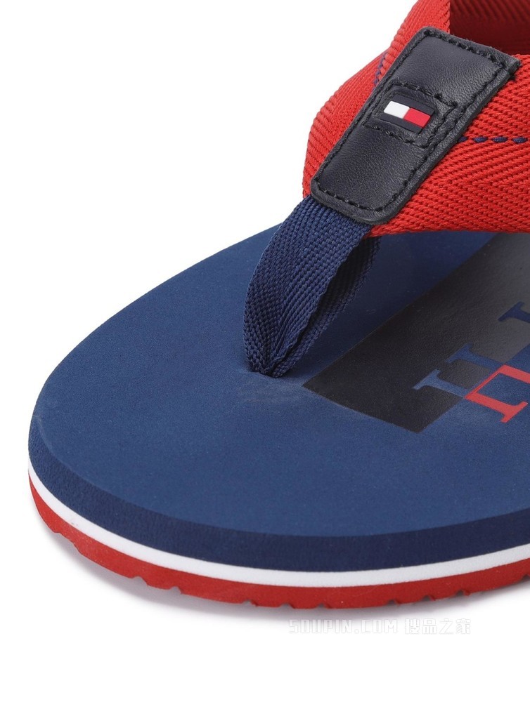 Tommy 22新款春夏男装时尚LOGO布标编织带夹脚人字拖凉拖03981