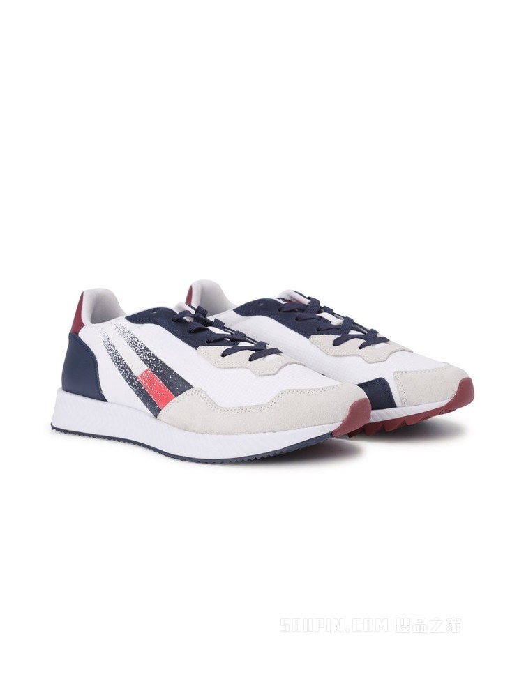 Tommy 22新款春季男装撞色拼接旗标系带运动齿轮鞋礼品EM0EM00872