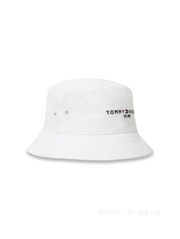 Tommy 男装经典时尚纯棉刺绣LOGO内嵌织带遮阳渔夫帽礼品07354