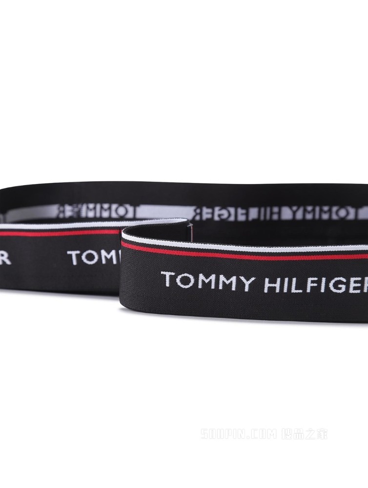 Tommy 内衣 男士LOGO腰边纯色三条装棉质平角内裤礼品03842