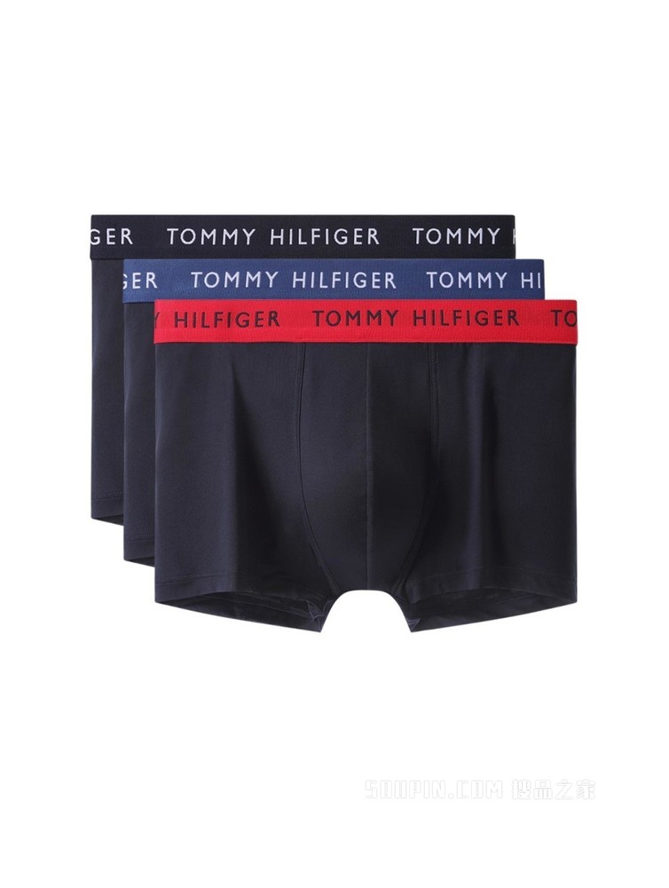 Tommy 22新款春夏男装循环LOGO提花透气贴身平角内裤UM0UM02324