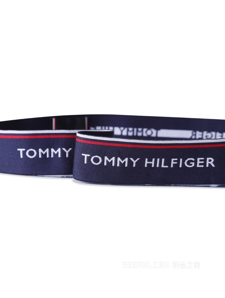 Tommy 内衣 男士LOGO腰边纯色三条装棉质平角内裤礼品03842