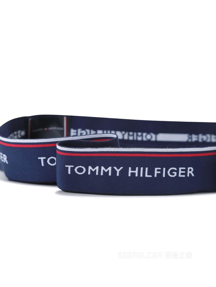 Tommy 内衣 男士LOGO腰边纯色三条装棉质平角内裤礼品03842