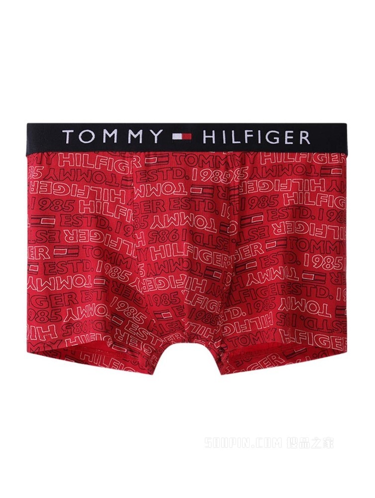 Tommy 内衣 男士棉质条纹LOGO腰边贴身平角内裤礼品UM0UM01831