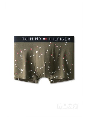 Tommy 内衣 男士棉质条纹LOGO腰边贴身平角内裤礼品UM0UM01831