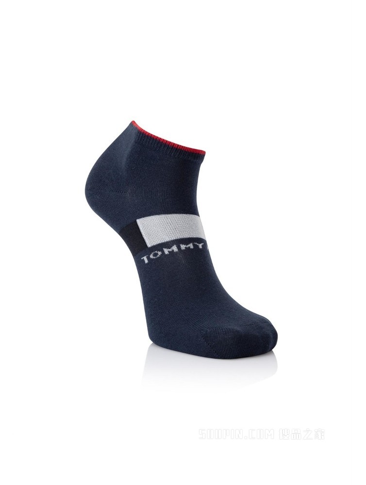 Tommy 22新款春夏男装提花LOGO两双装短筒袜子礼品TMSOX00016